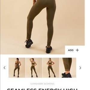 Gymshark seamless energy legging khaki
